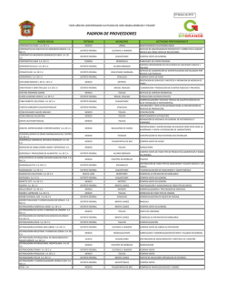 PADRON DE PROVEEDORES