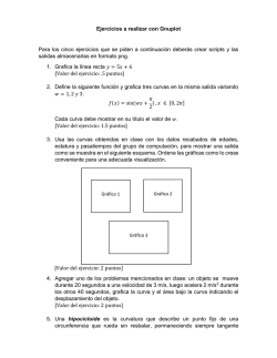 Ejercicios a realizar con Gnuplot Para los cinco ejercicios