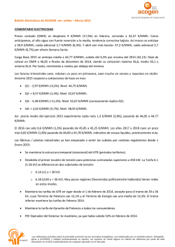 Bolet&iacute;n Electr&oacute;nico de ACOGEN ee+ online &ndash; Marzo 2015