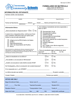 formulario de matr&iacute;cula - Inver Grove Heights Community Schools