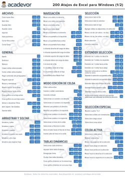 200 Atajos de Excel para Windows (1/2)