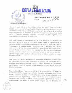Resolucion Ministerial N&deg; 052 06/02/2015