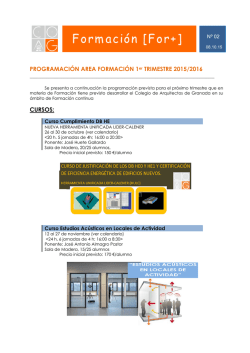 curso revit - Colegio Oficial de Arquitectos de Granada