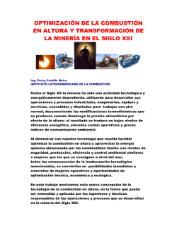 optimizaci&oacute;n de la combusti&oacute;n en altura y transformaci&oacute;n de la