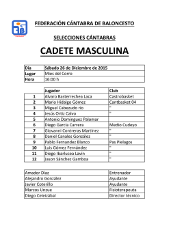 CADETE MASCULINA - Federaci&oacute;n C&aacute;ntabra de Baloncesto