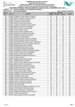 no aceptados - Secretar&iacute;a de Educaci&oacute;n