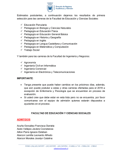 1&ordm; Selecci&oacute;n FECS-FAIN