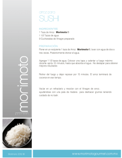 arroz para - Morimoto Gourmet