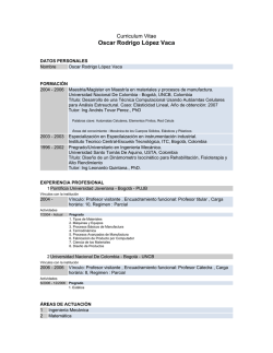 Oscar Rodrigo L&oacute;pez Vaca - Universidad Nacional de Colombia