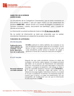 SABER-PRO EN EL EXTERIOR