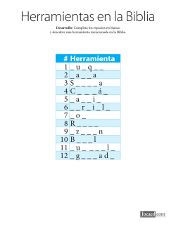 Juego B&iacute;blico: Herramientas en la Biblia