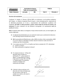 Actividad de Apoyo Taller de recuperaci&oacute;n FISICA