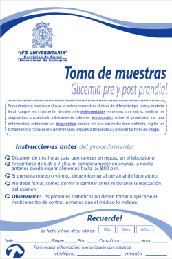 INSTRUCCIONES PARA TOMA DE MUESTRAS