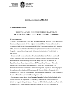 REGISTROS. UN (RE) CONOCIMIENTO DEL PAISAJE URBANO