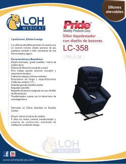 Sill&oacute;n bipedestador con dise&ntilde;o de botones LC358