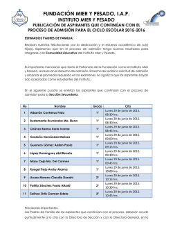 FUNDACI&Oacute;N MIER Y PESADO, I.A.P.
