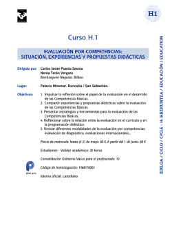Evaluaci&oacute;n por competencias