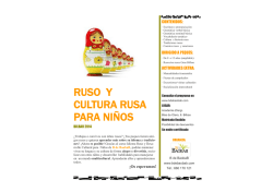 RUSO Y CULTURA RUSA PARA NI&Ntilde;OS