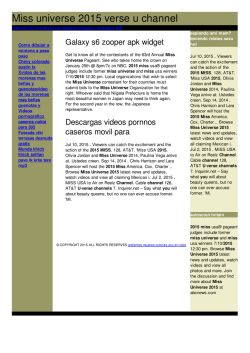 Miss universe 2015 verse u channel