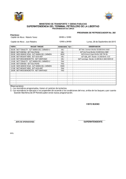 Programacion 28 Sept - Superintendencia del Terminal Petrolero de