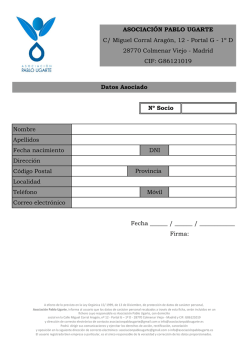 Nombre Apellidos Fecha nacimiento DNI Direcci&oacute;n C&oacute;digo Postal