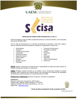 SERVICIOS DE CONSULTOR&Iacute;A INTEGRALES S.A.