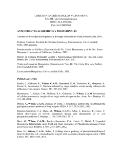 Dr. Christian Wilson, U. de Chile