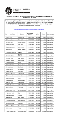 listado de pre-seleccionados ase ii-2015