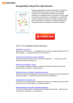 Incapacidad Laboral Por Queratocono