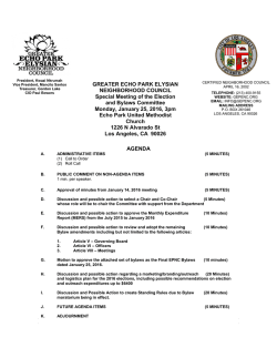 GREATER ECHO PARK ELYSIAN NEIGHBORHOOD COUNCIL