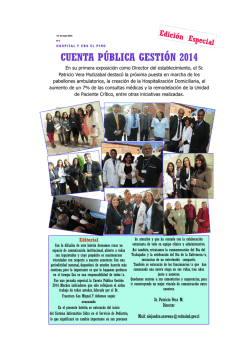 Bolet&iacute;n HEP - Hospital y CRS El Pino