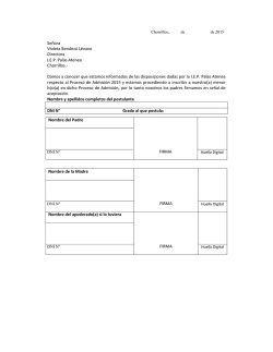carta de aceptaci&oacute;n de proceso de admisi&oacute;n