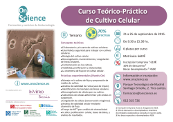Curso Te&oacute;rico-Pr&aacute;ctico de Cultivo Celular