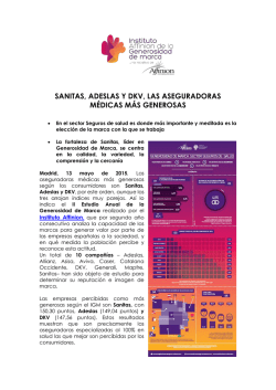 sanitas, adeslas y dkv, las aseguradoras m&eacute;dicas m&aacute;s generosas