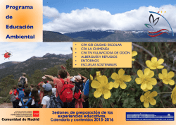 Calendario de sesiones preparatorias