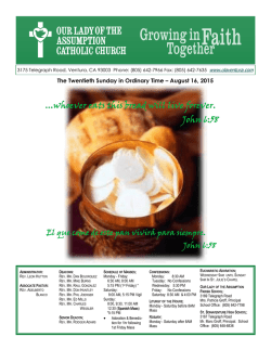 August 16, 2015 - Our Lady of the Assumption Catholic Church