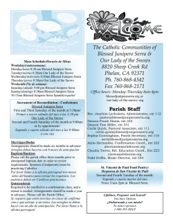 The Catholic Communities of Blessed Junipero Serra & Our Lady of