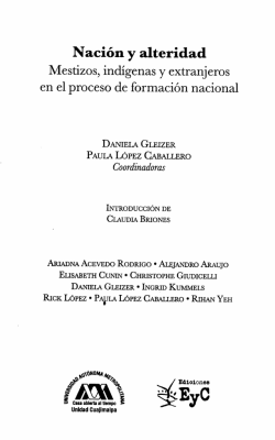 Naci&oacute;n y alteridad - El Colegio de Michoac&aacute;n
