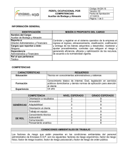 DESCRIPCION DEL CARGO