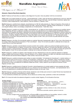 itinerario norte argentino mayo 2015