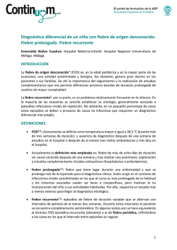 Diagn&oacute;stico diferencial de un ni&ntilde;o con fiebre de origen
