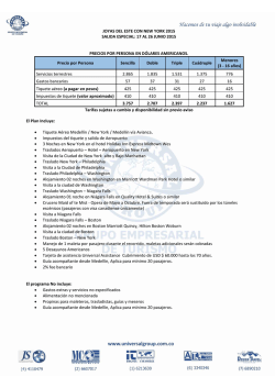 JOYAS DEL ESTE CON NEW YORK 2015