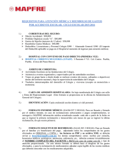 Requisitos para atenci&oacute;n m&eacute;dica y reembolsos