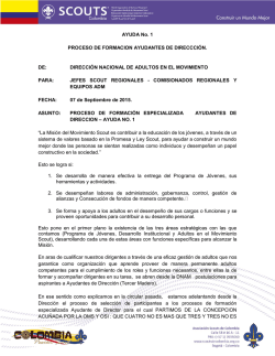 Proceso de Formaci&oacute;n Especializada Ayudante de Director