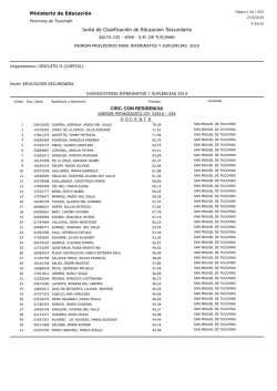 Ministerio de Educaci&oacute;n Junta de Clasificaci&oacute;n de
