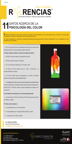 La psicolog&iacute;a del color