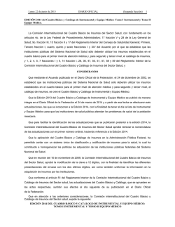 Edici&oacute;n 2014 del Cuadro b&aacute;sico