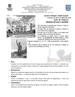 SALIDA PARQUE JAIME DUQUE