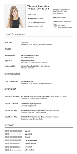CV - Viviana Vegas Arquitectura