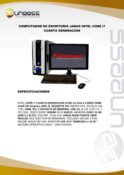 COMPUTADOR DE ESCRITORIO JANUS INTEL CORE i7